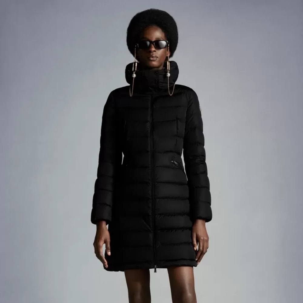 Size 1, Moncler Flammette, longline puffer coat